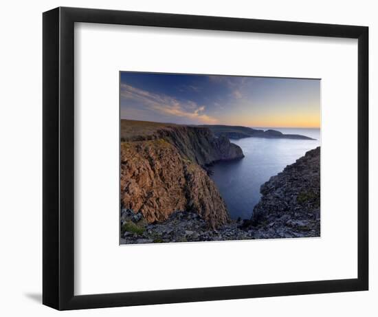 Sunset Over Nordkapp, North Cape, Mageroya Mahkaravju Island, Norway-Gary Cook-Framed Photographic Print