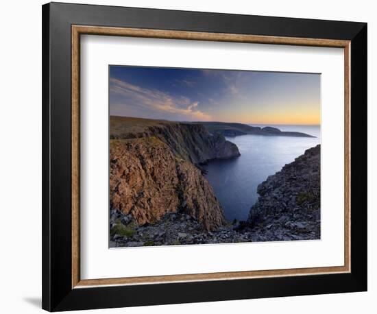 Sunset Over Nordkapp, North Cape, Mageroya Mahkaravju Island, Norway-Gary Cook-Framed Photographic Print