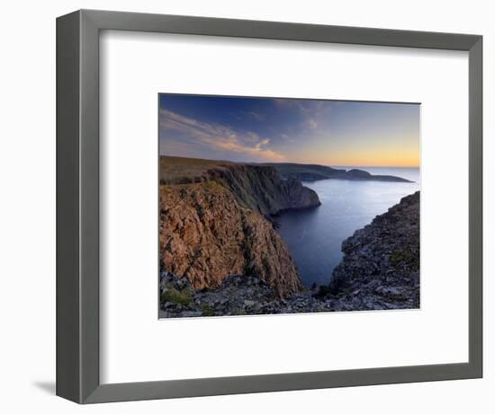 Sunset Over Nordkapp, North Cape, Mageroya Mahkaravju Island, Norway-Gary Cook-Framed Photographic Print