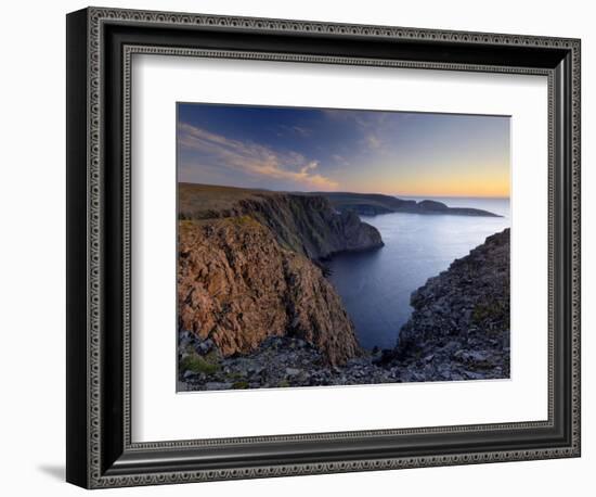 Sunset Over Nordkapp, North Cape, Mageroya Mahkaravju Island, Norway-Gary Cook-Framed Photographic Print