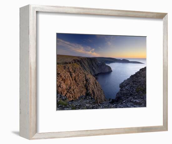 Sunset Over Nordkapp, North Cape, Mageroya Mahkaravju Island, Norway-Gary Cook-Framed Photographic Print