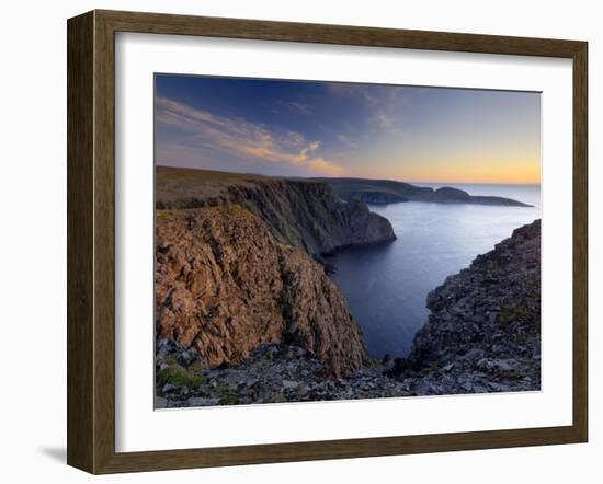 Sunset Over Nordkapp, North Cape, Mageroya Mahkaravju Island, Norway-Gary Cook-Framed Photographic Print