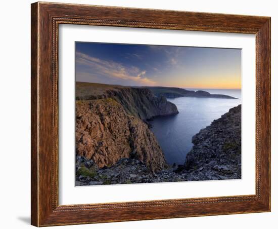 Sunset Over Nordkapp, North Cape, Mageroya Mahkaravju Island, Norway-Gary Cook-Framed Photographic Print