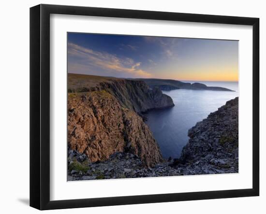 Sunset Over Nordkapp, North Cape, Mageroya Mahkaravju Island, Norway-Gary Cook-Framed Photographic Print