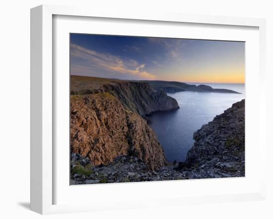 Sunset Over Nordkapp, North Cape, Mageroya Mahkaravju Island, Norway-Gary Cook-Framed Photographic Print