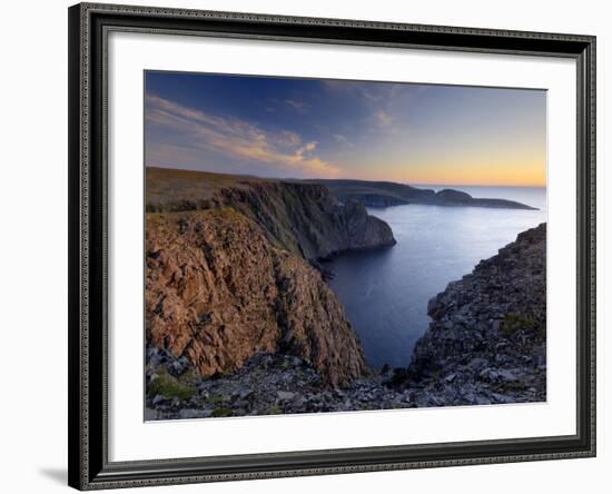 Sunset Over Nordkapp, North Cape, Mageroya Mahkaravju Island, Norway-Gary Cook-Framed Photographic Print