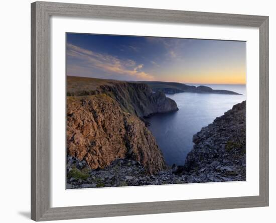 Sunset Over Nordkapp, North Cape, Mageroya Mahkaravju Island, Norway-Gary Cook-Framed Photographic Print