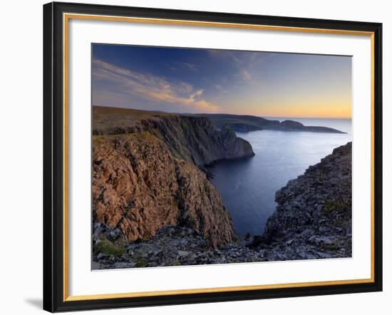 Sunset Over Nordkapp, North Cape, Mageroya Mahkaravju Island, Norway-Gary Cook-Framed Photographic Print