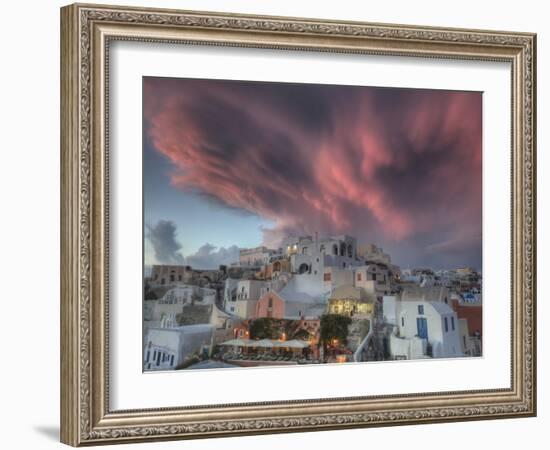 Sunset over Oia, Santorini, Greece-Darrell Gulin-Framed Photographic Print