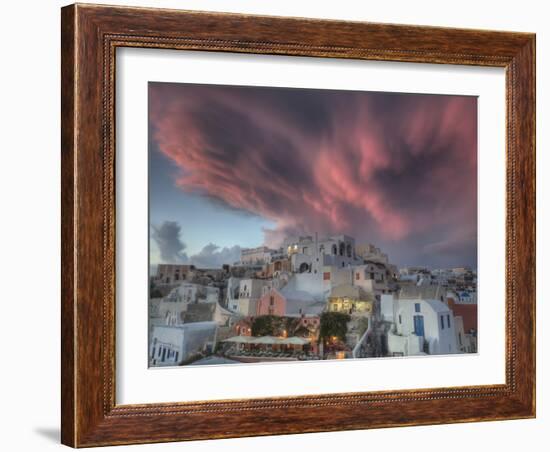 Sunset over Oia, Santorini, Greece-Darrell Gulin-Framed Photographic Print