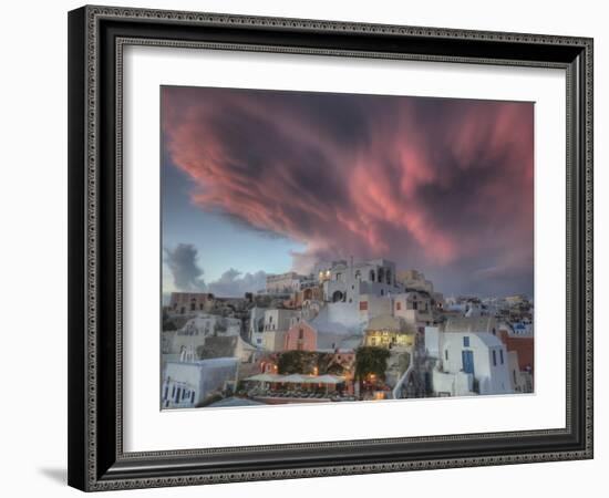 Sunset over Oia, Santorini, Greece-Darrell Gulin-Framed Photographic Print