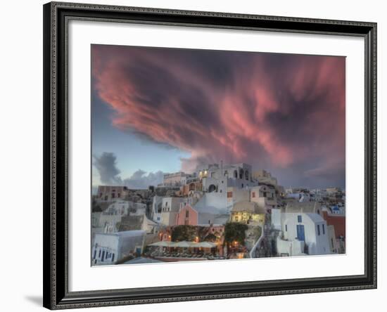 Sunset over Oia, Santorini, Greece-Darrell Gulin-Framed Photographic Print