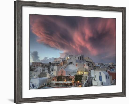 Sunset over Oia, Santorini, Greece-Darrell Gulin-Framed Photographic Print