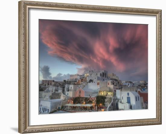 Sunset over Oia, Santorini, Greece-Darrell Gulin-Framed Photographic Print