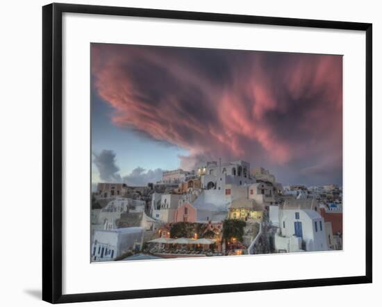 Sunset over Oia, Santorini, Greece-Darrell Gulin-Framed Photographic Print