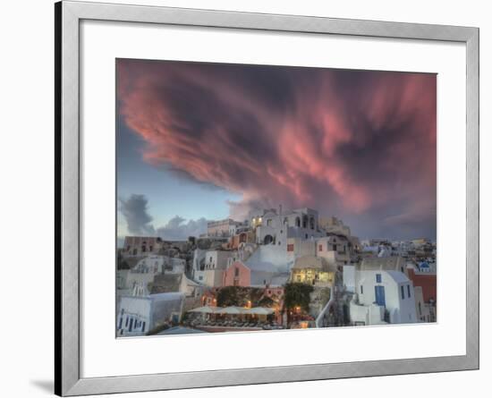 Sunset over Oia, Santorini, Greece-Darrell Gulin-Framed Photographic Print