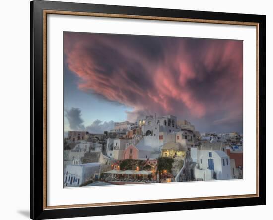 Sunset over Oia, Santorini, Greece-Darrell Gulin-Framed Photographic Print