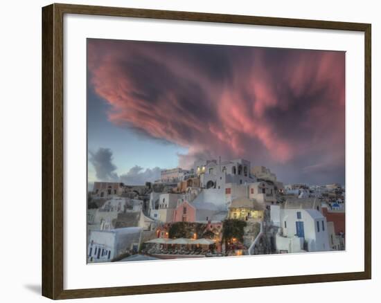 Sunset over Oia, Santorini, Greece-Darrell Gulin-Framed Photographic Print