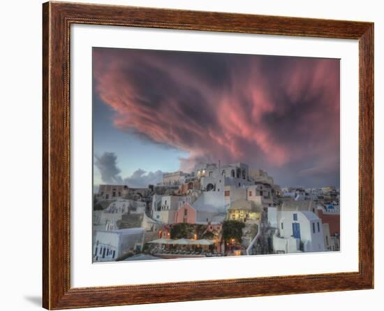 Sunset over Oia, Santorini, Greece-Darrell Gulin-Framed Photographic Print