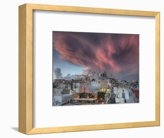 Sunset over Oia, Santorini, Greece-Darrell Gulin-Framed Photographic Print