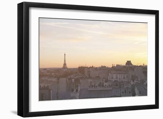 Sunset Over Paris-Carina Okula-Framed Giclee Print