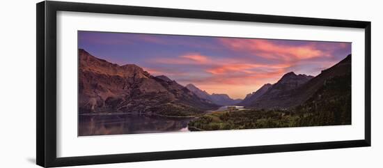 Sunset over Prince of Wales Hotel in Waterton Lakes National Park, Alberta, Canada-Panoramic Images-Framed Photographic Print