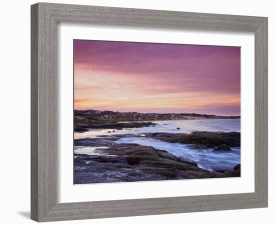 Sunset over Punta del Diablo, Rocha Department, Uruguay, South America-Karol Kozlowski-Framed Photographic Print