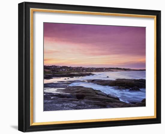 Sunset over Punta del Diablo, Rocha Department, Uruguay, South America-Karol Kozlowski-Framed Photographic Print