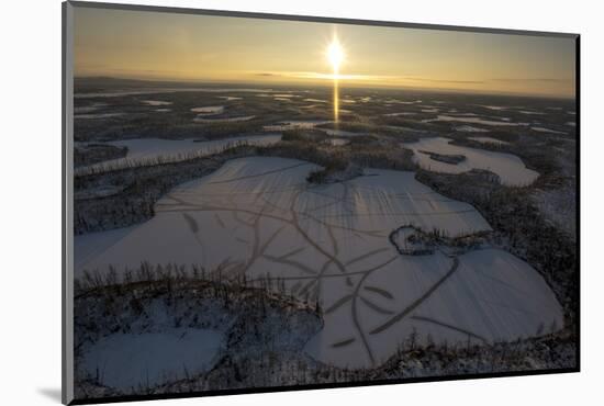 Sunset over Putoransky State Nature Reserve, Putorana Plateau, Siberia, Russia-Sergey Gorshkov-Mounted Photographic Print