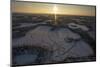 Sunset over Putoransky State Nature Reserve, Putorana Plateau, Siberia, Russia-Sergey Gorshkov-Mounted Photographic Print