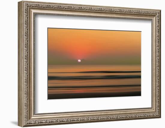 Sunset over Rippled Water-Sheila Haddad-Framed Photographic Print