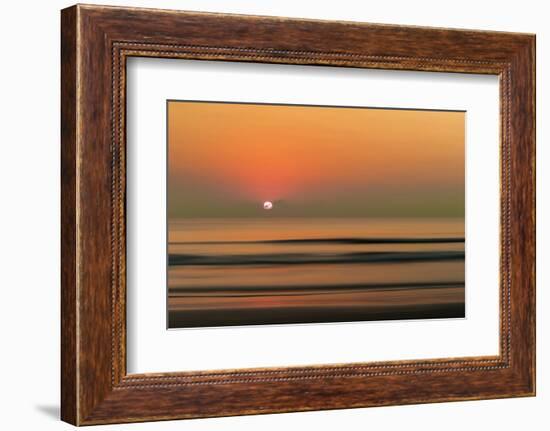 Sunset over Rippled Water-Sheila Haddad-Framed Photographic Print