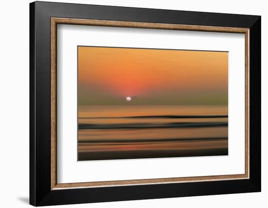 Sunset over Rippled Water-Sheila Haddad-Framed Photographic Print