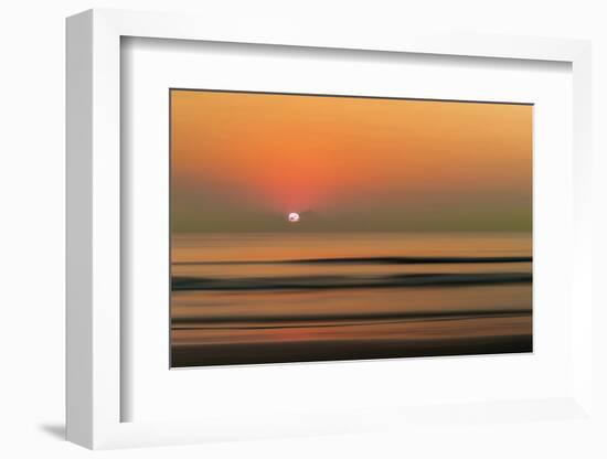 Sunset over Rippled Water-Sheila Haddad-Framed Photographic Print