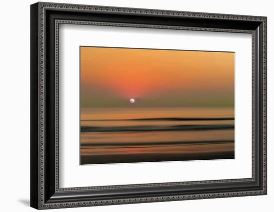 Sunset over Rippled Water-Sheila Haddad-Framed Photographic Print