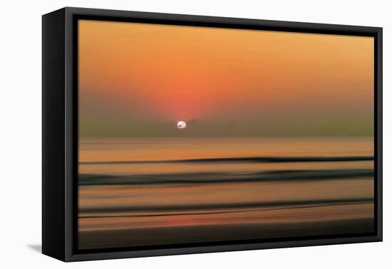 Sunset over Rippled Water-Sheila Haddad-Framed Premier Image Canvas