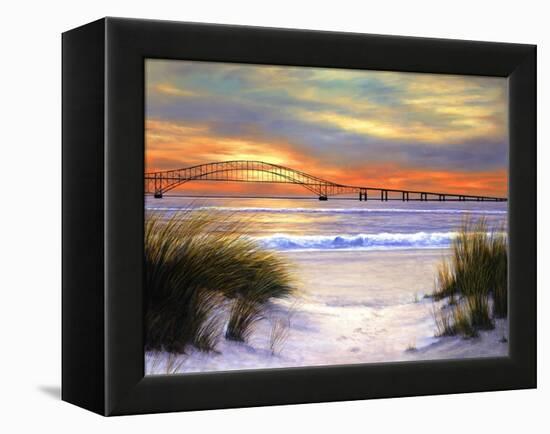 Sunset over Robert Moses-Diane Romanello-Framed Stretched Canvas
