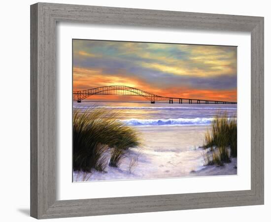 Sunset over Robert Moses-Diane Romanello-Framed Art Print