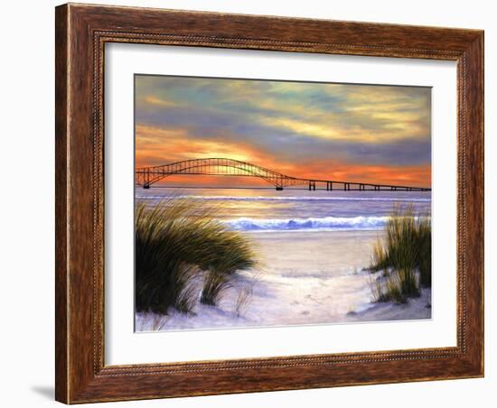 Sunset over Robert Moses-Diane Romanello-Framed Art Print