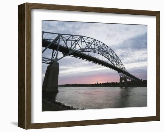 Sunset over Sagamore Bridge, Cape Cod Canal, Cape Cod, Massachussets, New England-Christian Kober-Framed Photographic Print