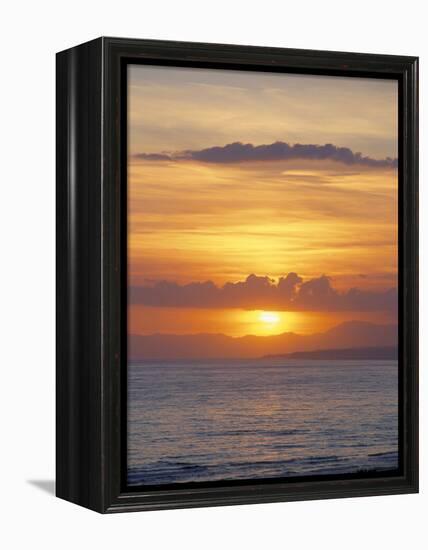 Sunset Over Sea, Costa Del Sol, Andalucia (Andalusia), Spain, Mediterranean-Michael Busselle-Framed Premier Image Canvas