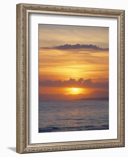 Sunset Over Sea, Costa Del Sol, Andalucia (Andalusia), Spain, Mediterranean-Michael Busselle-Framed Photographic Print