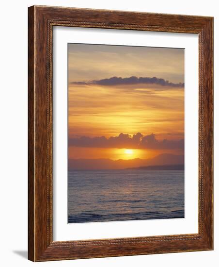 Sunset Over Sea, Costa Del Sol, Andalucia (Andalusia), Spain, Mediterranean-Michael Busselle-Framed Photographic Print