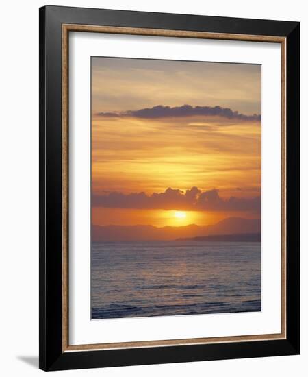 Sunset Over Sea, Costa Del Sol, Andalucia (Andalusia), Spain, Mediterranean-Michael Busselle-Framed Photographic Print