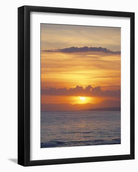 Sunset Over Sea, Costa Del Sol, Andalucia (Andalusia), Spain, Mediterranean-Michael Busselle-Framed Photographic Print