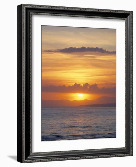 Sunset Over Sea, Costa Del Sol, Andalucia (Andalusia), Spain, Mediterranean-Michael Busselle-Framed Photographic Print