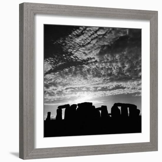 Sunset over Stonehenge-Staff-Framed Photographic Print