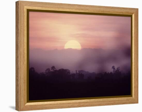 Sunset over Sumatra, Island of Indonesia-Co Rentmeester-Framed Premier Image Canvas