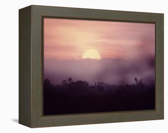 Sunset over Sumatra, Island of Indonesia-Co Rentmeester-Framed Premier Image Canvas