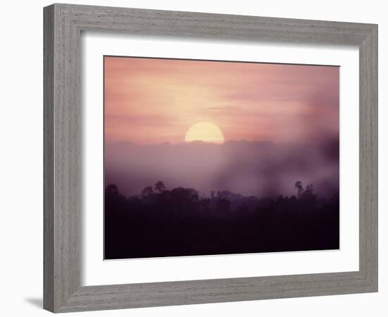 Sunset over Sumatra, Island of Indonesia-Co Rentmeester-Framed Photographic Print